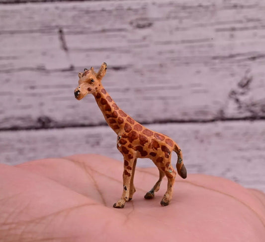 Collectible Antique Austrian Vienna Cold Painted Bronze Figure of Little Giraffe0