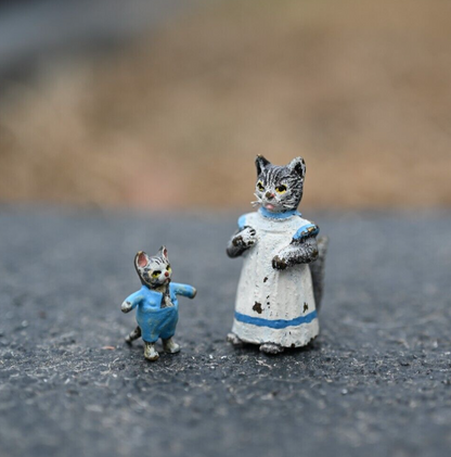 Cold Painted Vienna Bronze Beatrix Potter Figure, Tabitha Twitchett & Tom Kitten0