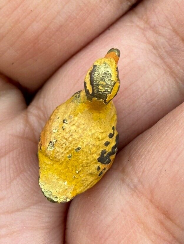 Cute Antique Austrian Vienna Cold Painted Bronze Figure of Yellow Duckling5