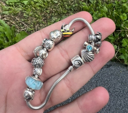 Gorgeous Vintage PANDORA Sterling Silver Charm Bracelet 5