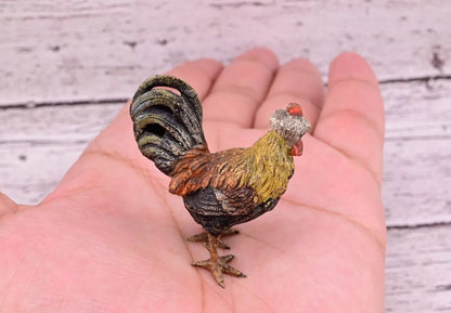 Original & Beautiful Antique Austrian Vienna Cold Painted Bronze of Rooster5