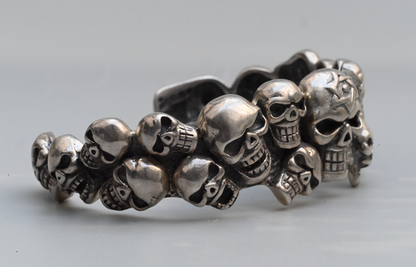 Fantastic Sterling Silver Cuff Bracelet with Skull Design13