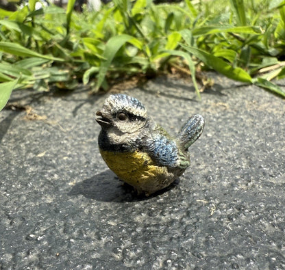 Original Antique Austrian Vienna Cold Painted Bronze of Great Tit Songbird4
