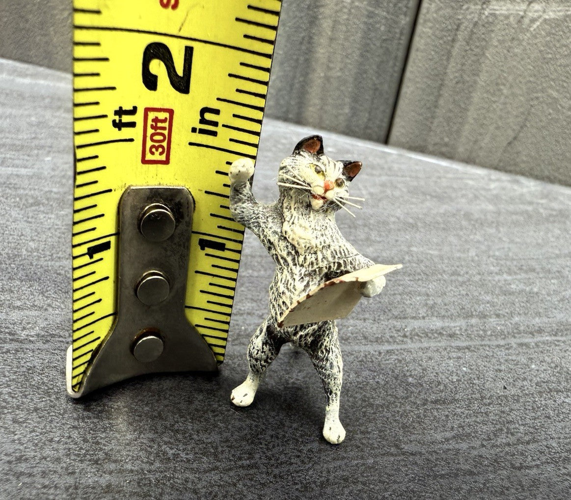 Awesome Austrian Vienna Cold Painted Bronze Figure of a Singing Cat11