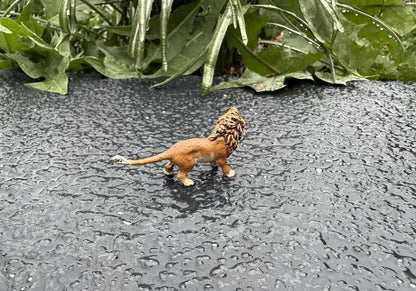 Amazing Miniature Antique Austrian Vienna Cold Painted Bronze Figure of Lion2