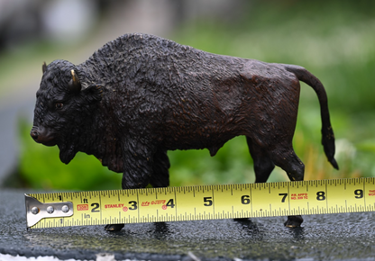 Large Antique Austrian Vienna Cold Painted Bronze Figure American Buffalo Bison1