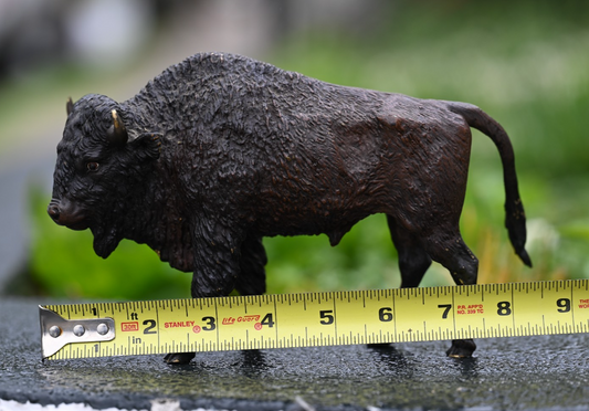 Large Antique Austrian Vienna Cold Painted Bronze Figure American Buffalo Bison1