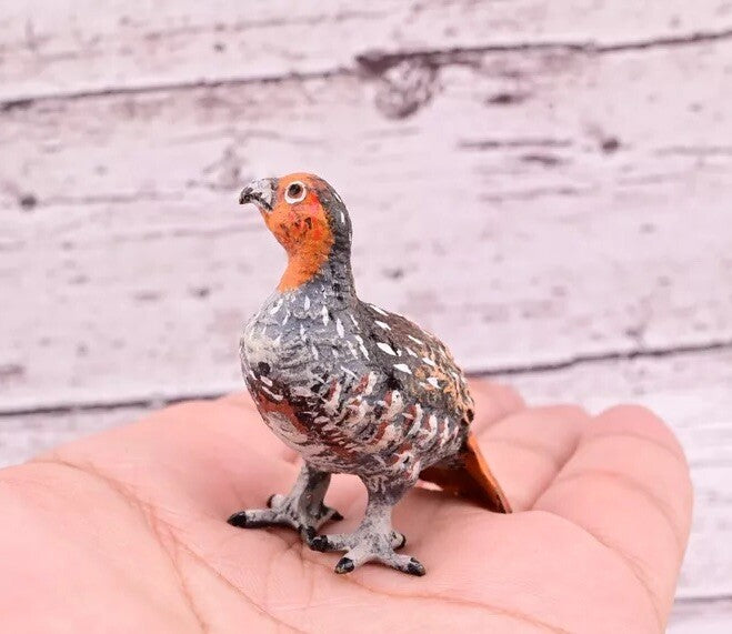 Antique Austrian Vienna Cold Painted Bronze Figure of Partridge Game Bird9