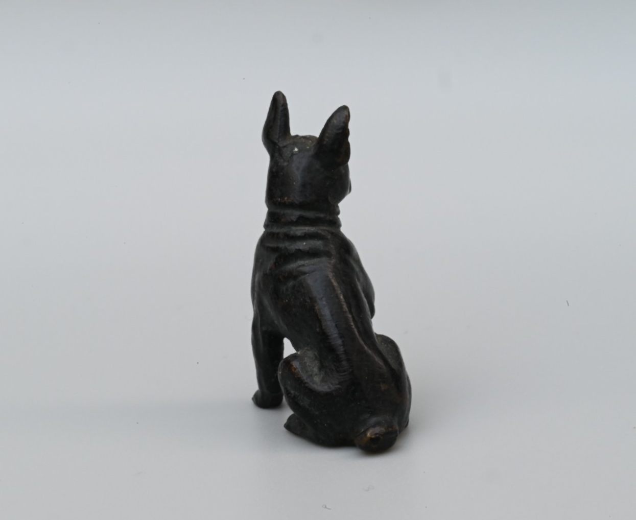 Antique French or Austrian Vienna Cold Painted Bronze Figure of French Bulldog3