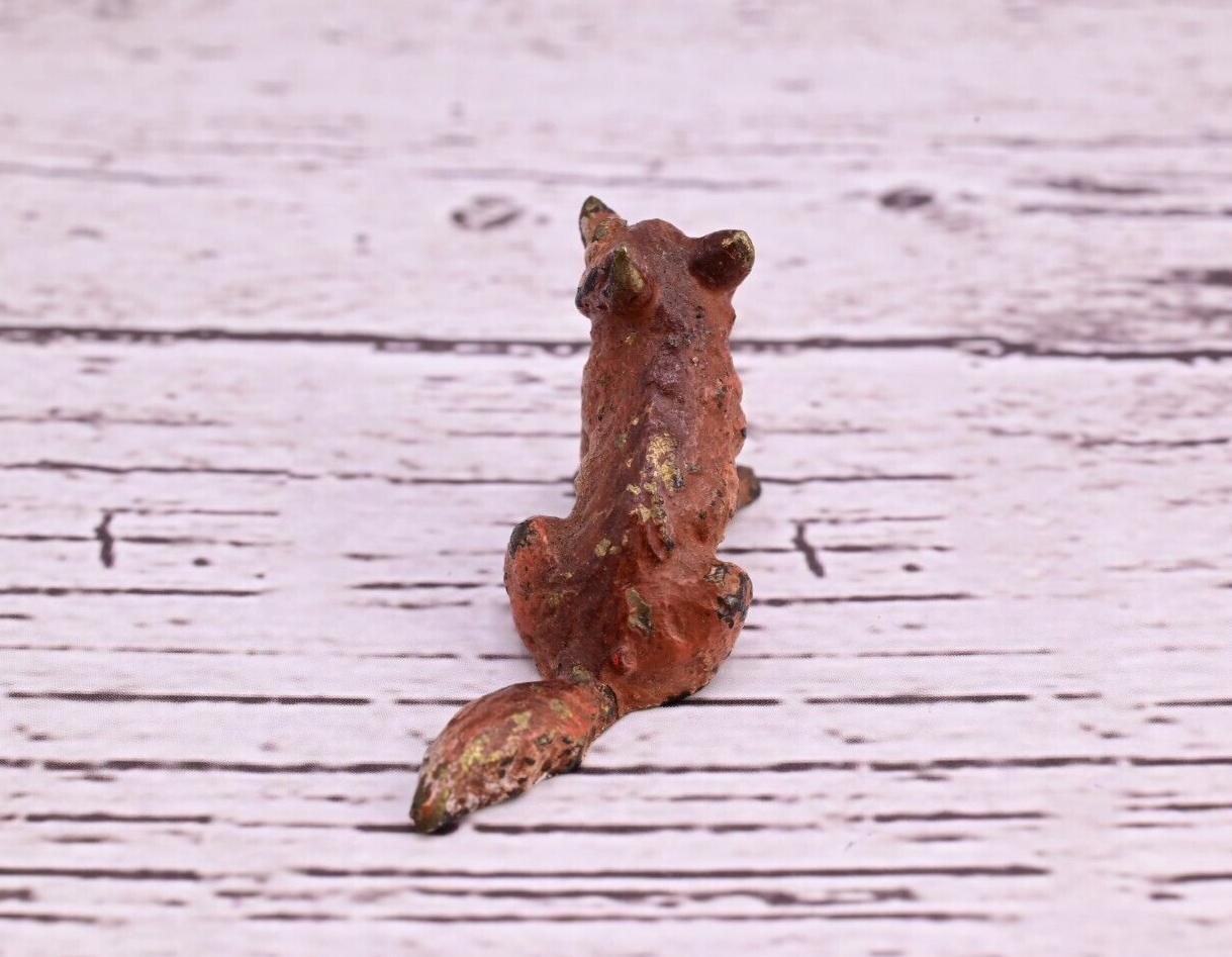 Life-Like Old Antique Austrian Vienna Bronze Figure of Sitting Fox2