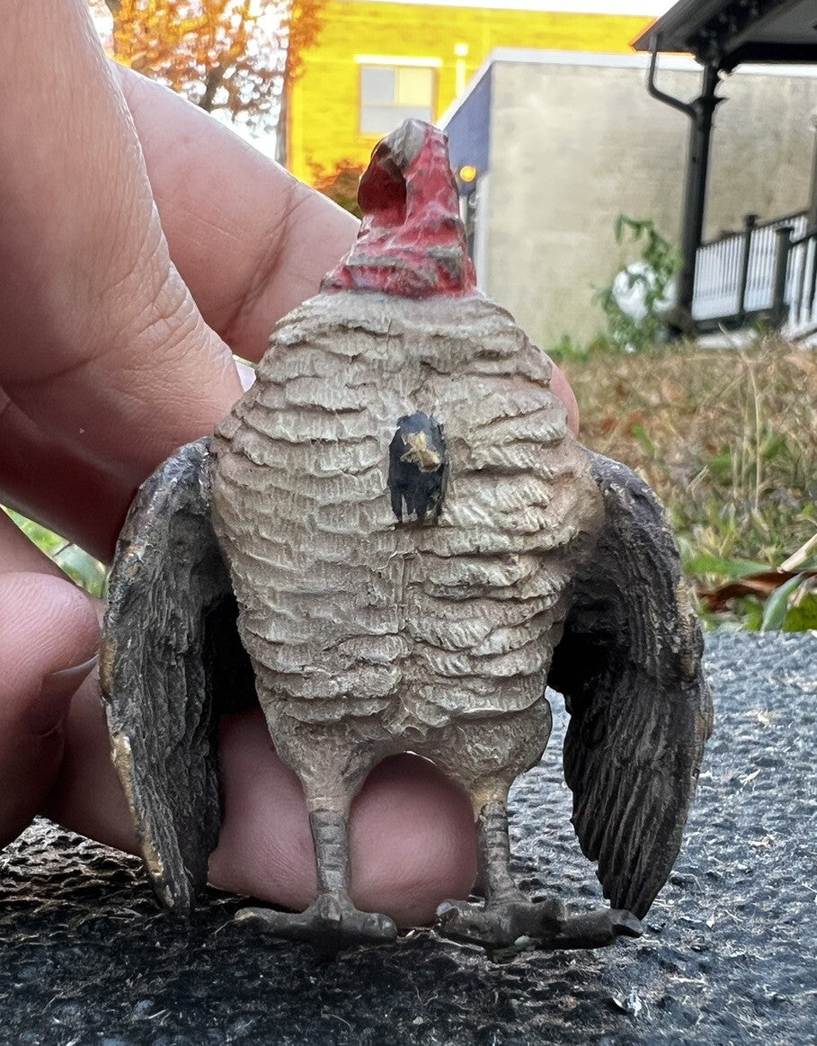 Beautiful  Antique Austrian Vienna Cold Painted Bronze Figure of Turkey9