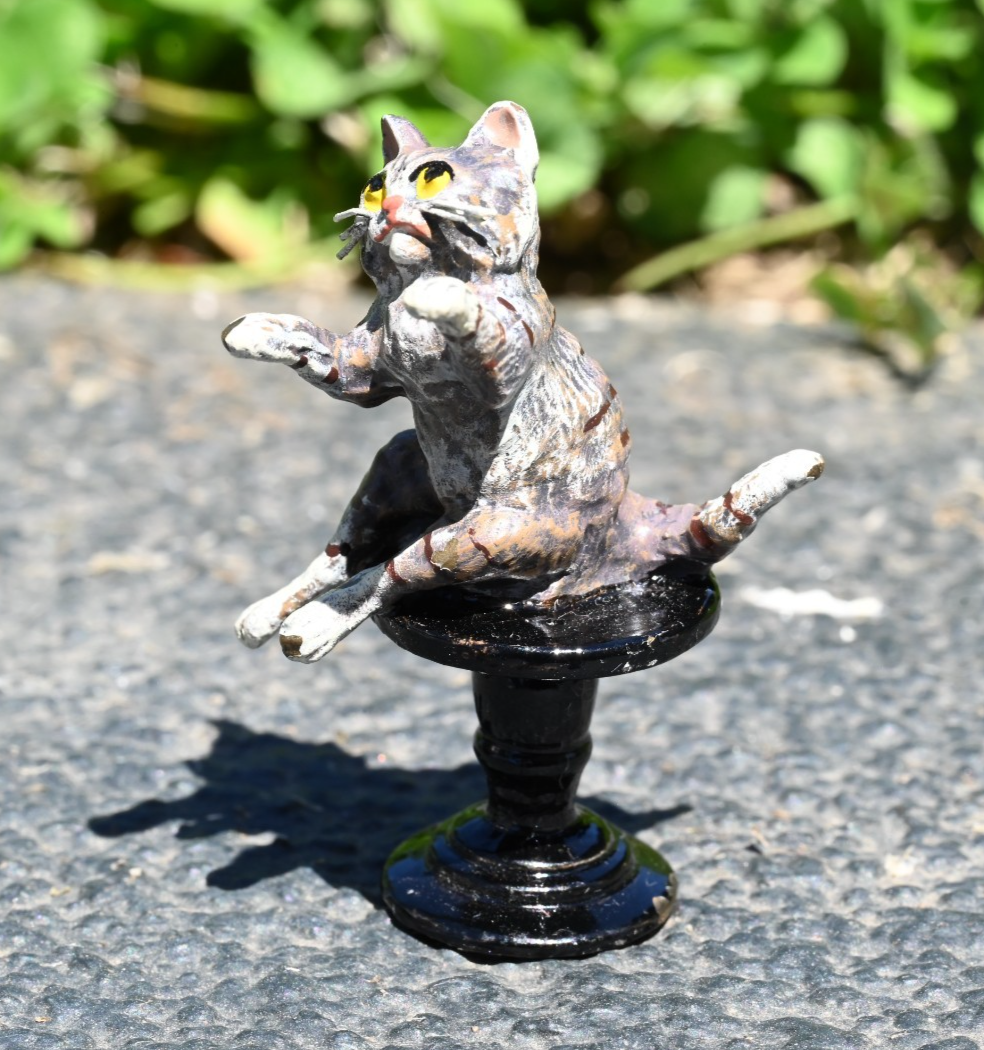 Fritz Bergmann  Austrian Vienna Cold  Painted Bronze Musical Cat Playing Piano7