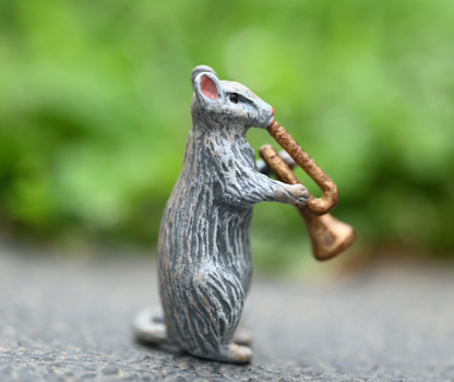 Fritz Bermann Austrian Vienna Cold Painted Bronze Mouse / Rat Playing Trumpet4