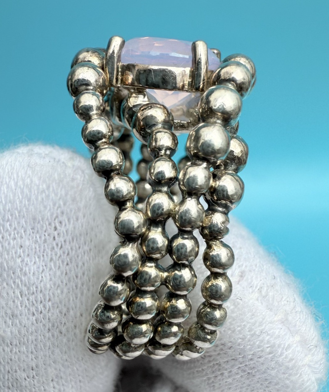 Amazing MICHAEL DAWKINS Sterling Silver & Lavender Moonstone Ring1