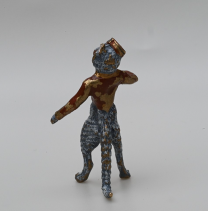 Fun Antique Austrian Vienna Cold Painted Bronze Figure of Cat Hotel Bellhop3