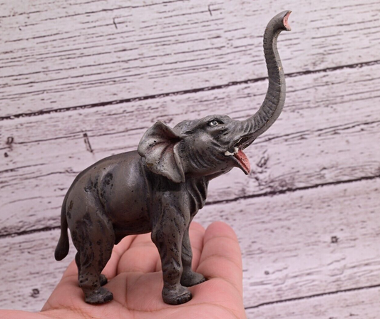 Beautiful Antique Austrian Vienna Cold Painted Bronze Figure of Elephant0