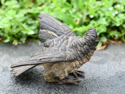 Detailed Antique Austrian Vienna Cold Painted Bronze Figure of Cuckoo Bird9