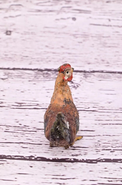 Lovely Antique Austrian Vienna Cold Painted Bronze Figure of Brown Hen Chicken11
