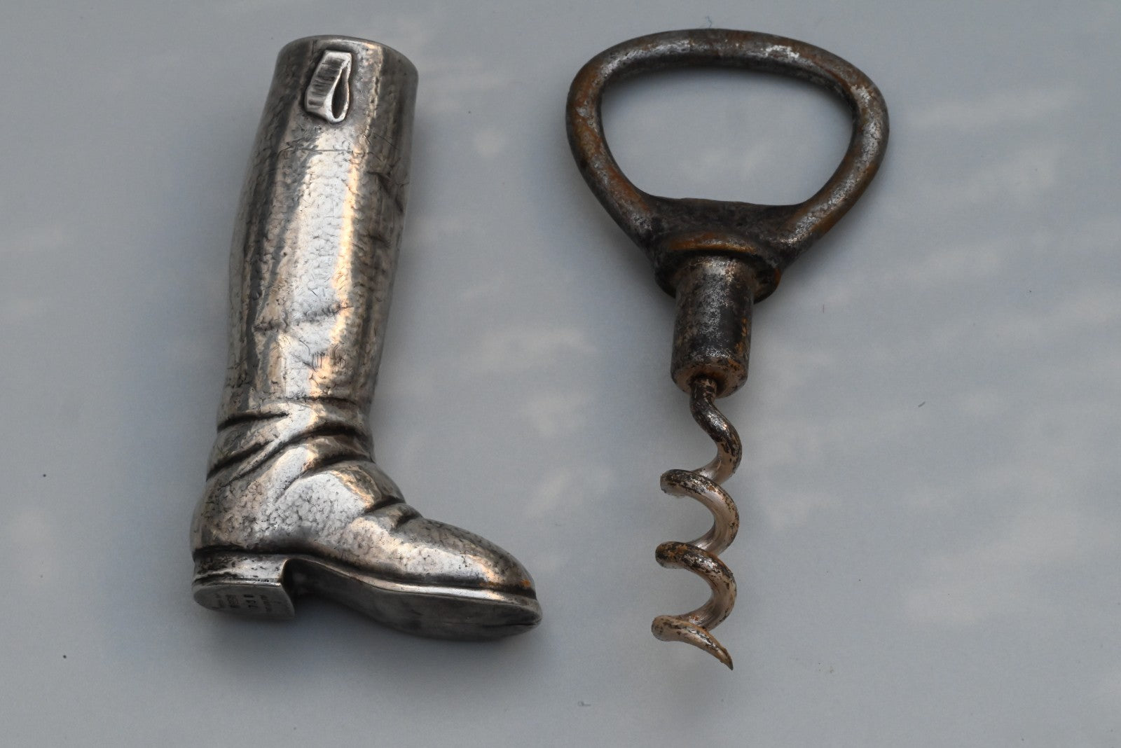 Collectible Antique Sterling Silver Riding Boot Corkscrew and Bottle Opener6