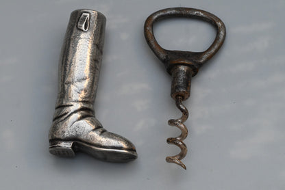 Collectible Antique Sterling Silver Riding Boot Corkscrew and Bottle Opener6