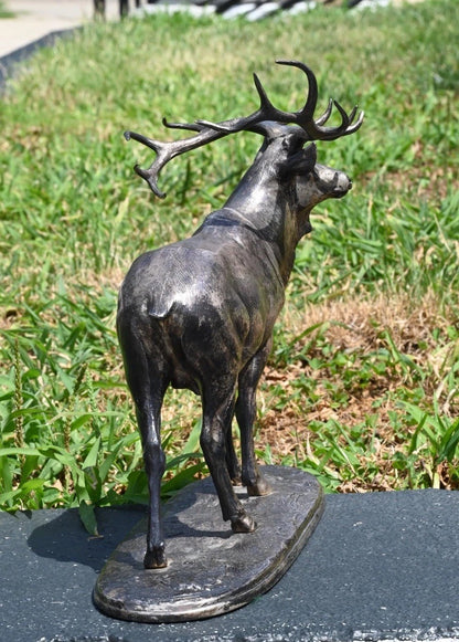 Original Dated 1931 American Artist Louis Jonas Elk Sculpture In Silvered Metal1