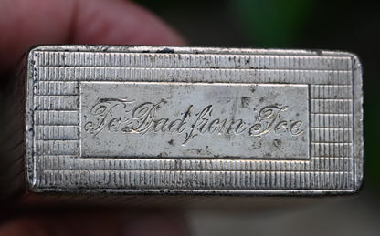 Vintage or Antique Sterling Silver Cigarette / Cigar Safe Case5