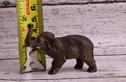 Early Antique Austrian Vienna Cold Painted Bronze Figure of Young Elephant10