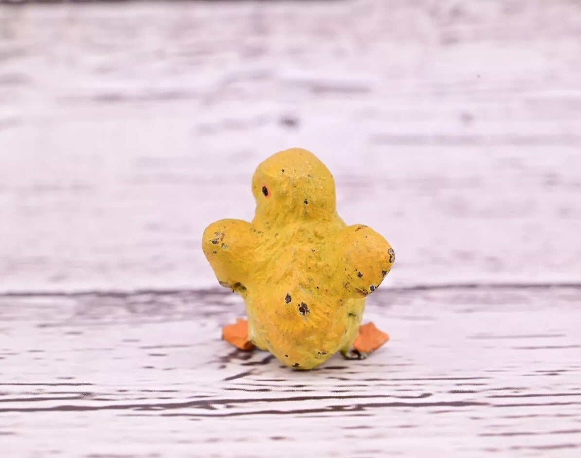 Cute Tiny Antique Austrian Vienna Cold Painted Bronze Figure of Yellow Chick11