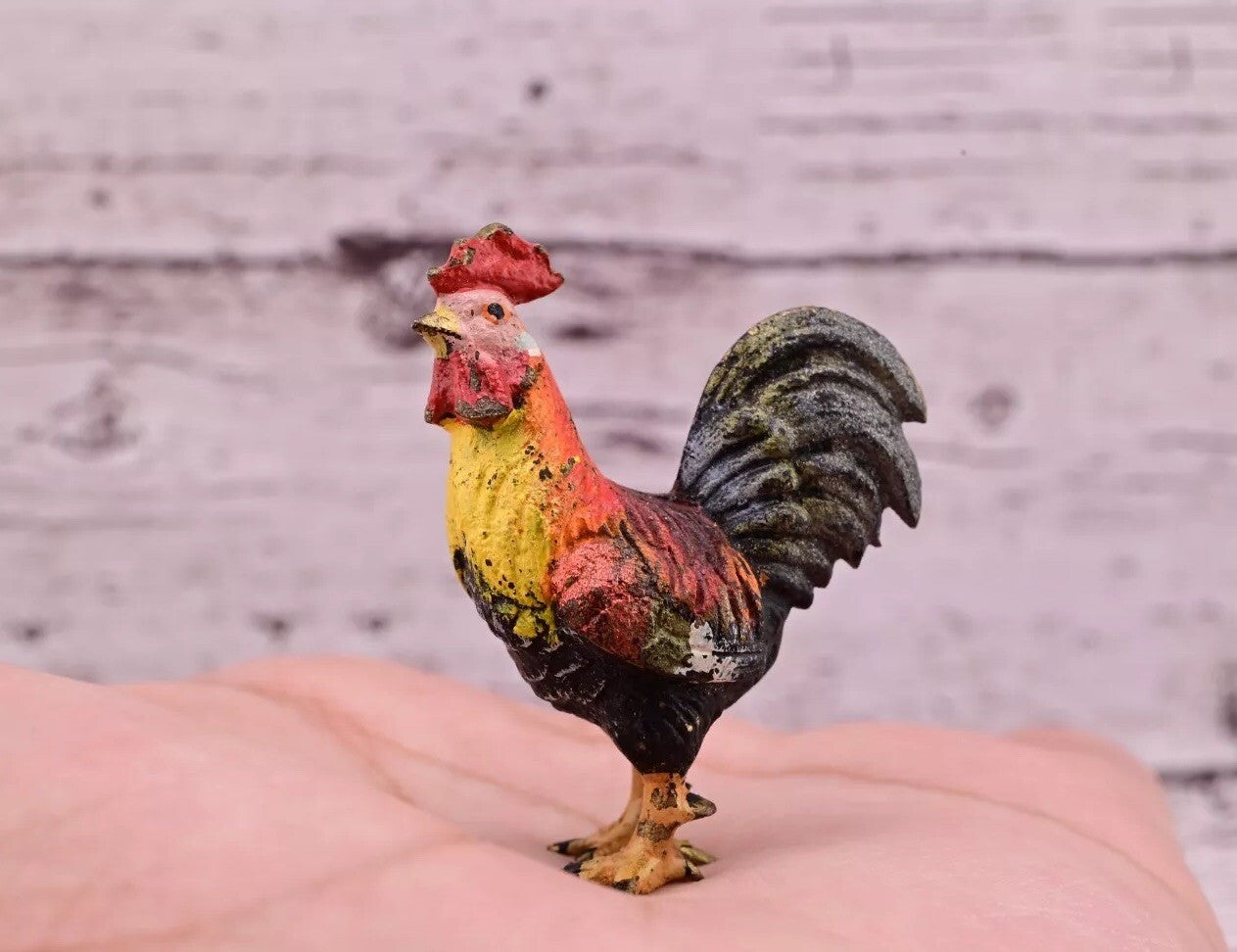 Stunning Antique Austrian Vienna Cold Painted Bronze of Little Rooster8