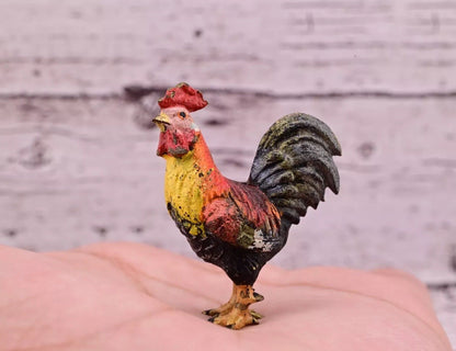 Stunning Antique Austrian Vienna Cold Painted Bronze of Little Rooster8