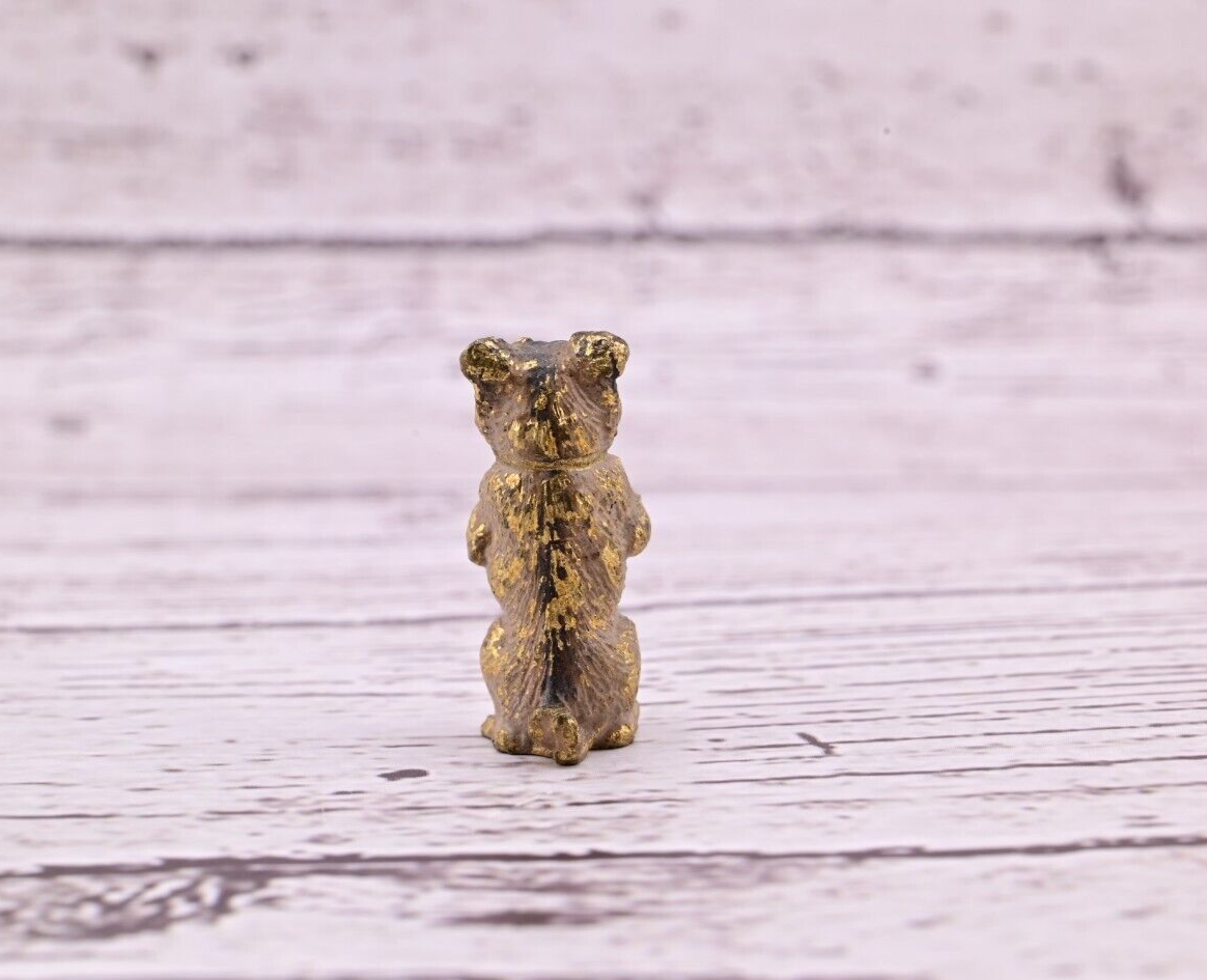 Amazing Antique Austrian Vienna Cold Painted Bronze Figure of Cute Small Pug3