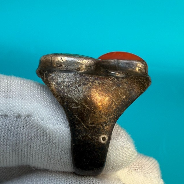 Beautiful Sterling Silver Southwest Style Ring w/ Turquoise & Coral3