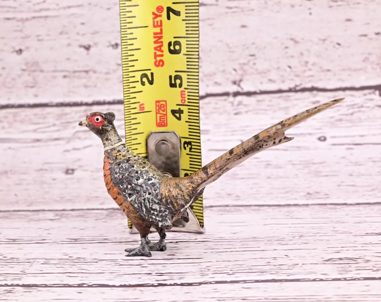 Amazing Antique Austrian Vienna Cold Painted Bronze Figure of Ring Neck Pheasant14