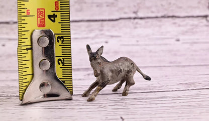 Amazing Antique Austrian Vienna Cold Painted Bronze Figure of Running Donkey10
