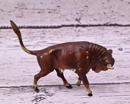 Beautiful Antique Austrian Vienna Cold Painted Bronze Figure of Fierce Bull6