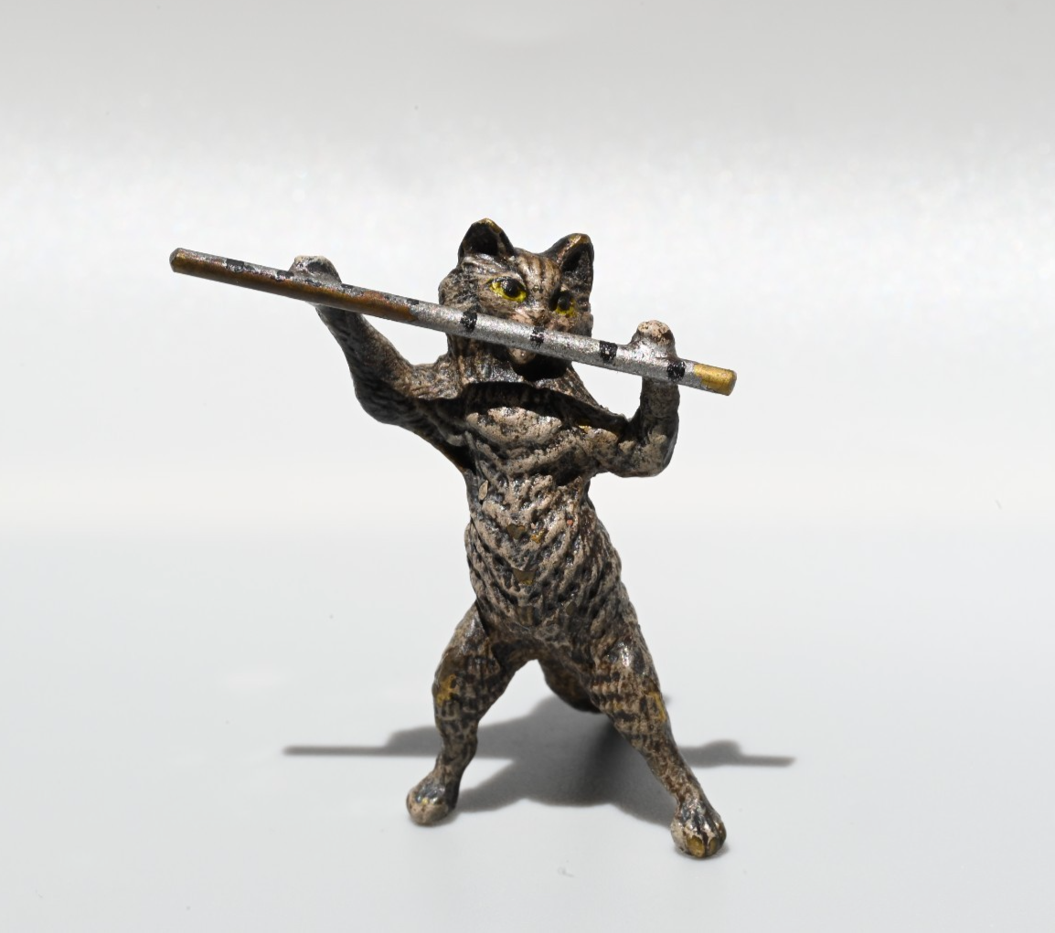 Rare Antique Franz Bergmann Austrian Vienna Cold Painted Bronze Cat Orchestra7