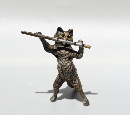 Rare Antique Franz Bergmann Austrian Vienna Cold Painted Bronze Cat Orchestra7