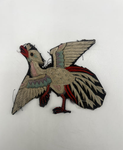 Early Antique Qing Dynasty Chinese Silk Civil Rank Badge Insignia of Bird0