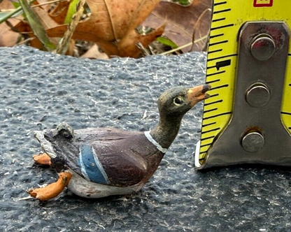 Antique Austrian Vienna Cold Painted Bronze Figure of Cute Mallard Duck Swimming7