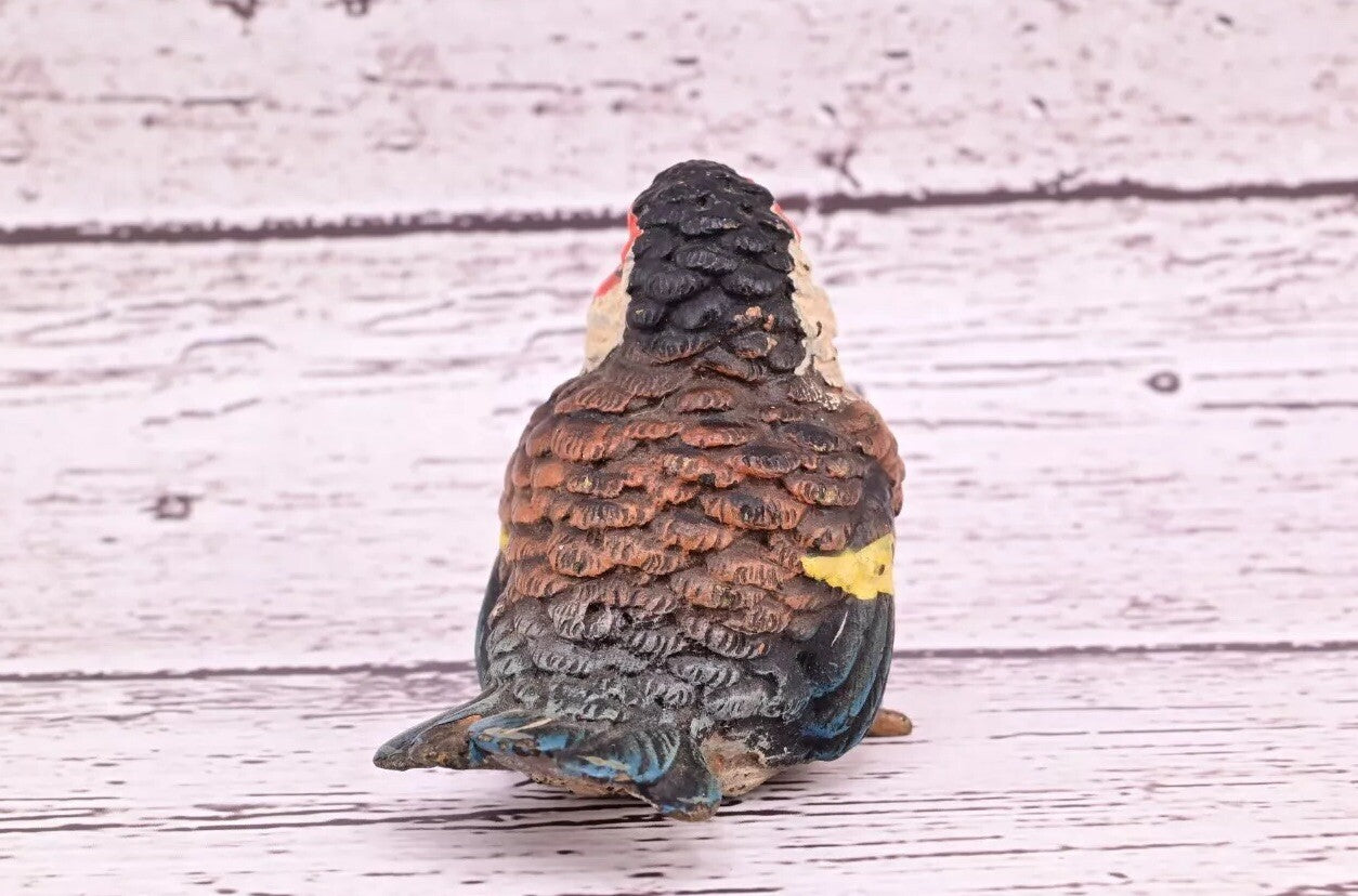 Majestic Antique Austrian Vienna Cold Painted Bronze Figure of Golden Finch3