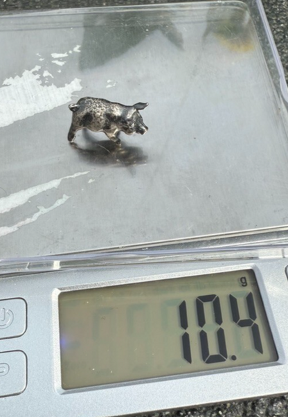 Cute Antique / Vintage Italian .925 Sterling Silver Figure of Miniature Pig9