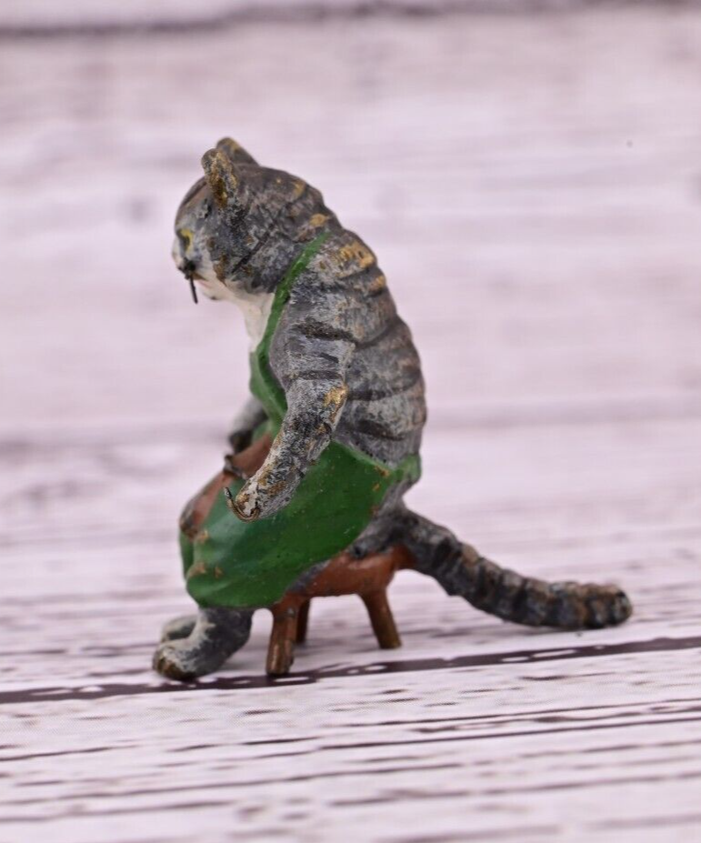 Awesome Antique Vienna Cold Painted Bronze Figure of Cobbler / Shoemaker Cat2