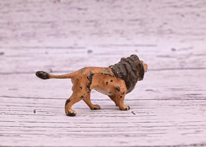Well Detailed Antique Austrian Vienna Cold Painted Bronze Figure of Small Lion5