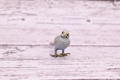 Lovely Antique Austrian Vienna Cold Painted Bronze Figure of Gray Blue Parakeet2