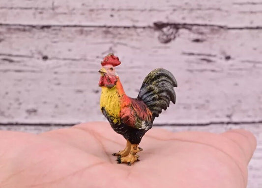 Stunning Antique Austrian Vienna Cold Painted Bronze of Little Rooster0