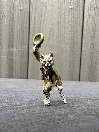 Wonderful Austrian Vienna Cold Painted Bronze Figure of a Cat Gentleman2