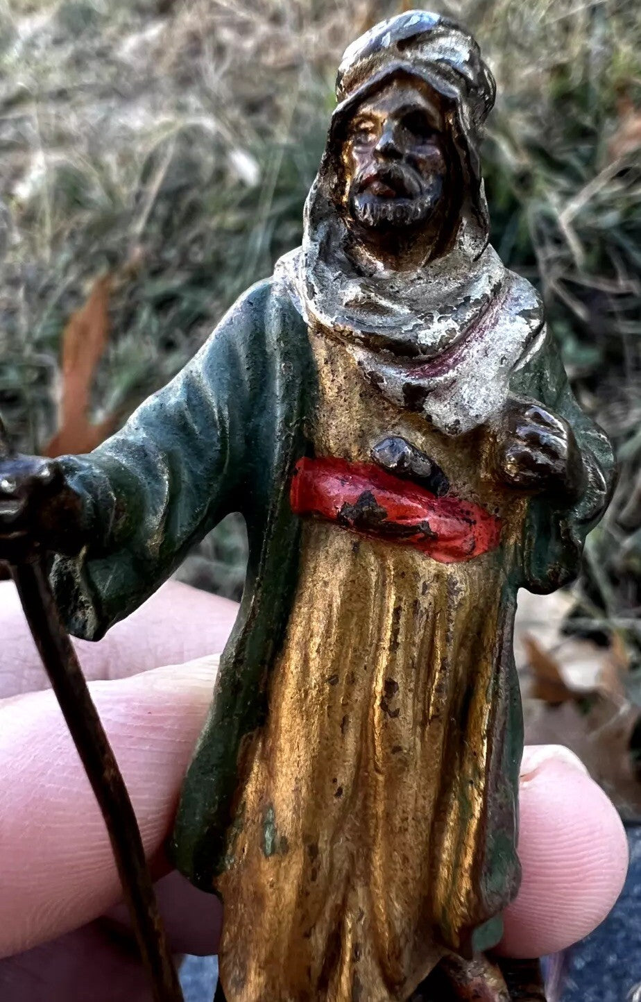 Antique Austrian Vienna Cold Painted Bronze Figure of Bedouin Arab Man5
