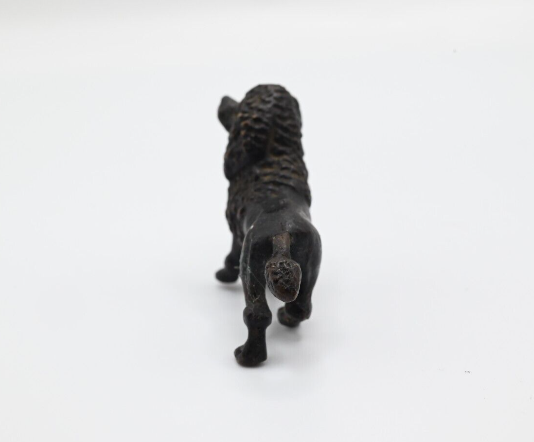 Original Antique Austrian Vienna Cold Painted Bronze Figure of Black Poodle2