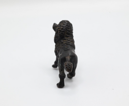 Original Antique Austrian Vienna Cold Painted Bronze Figure of Black Poodle2