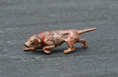 Miniature Antique Austrian Vienna Cold Painted Bronze Figure of Foxhound Dog0